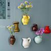 DIY Ceramic Mini Vase Refrigerator with Magnetic Suction Flower Arrangement Decoration Fingertip Refrigerator Decoration