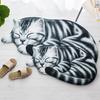 Welcome Doormat Water-absorbent Animal Shape Multi-purpose Useful Large Welcome Home Cat Mat for Indoor