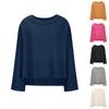 Women Autumn Winter Tops Women's Long Sleeve Sweatshirt Casual Crewneck Loose Fit Pollover Fleece Tops