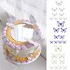 18Pcs/Set Butterfly Cake Toppers Realistic Vivid Image Food Grade Reusable Festive Decorative Paper Simulation Butterfly