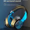 8D Hifi Earphone Bluetooth Headphones Over Ear Stereo Wireless Headset Soft Leather Earmuffs Built-In Mic For PC/Cell Phones/TV