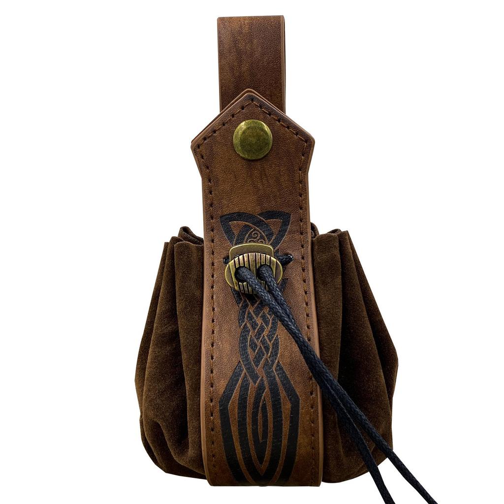 Viking Style Medieval Coin Pouch: Belt-Hanging Retro Fanny Pack
