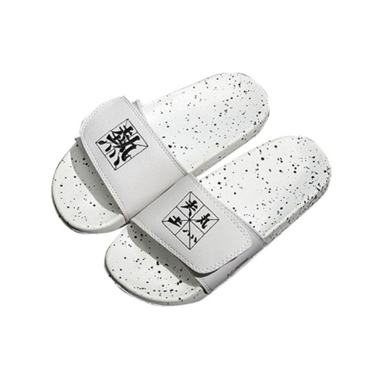 Li Ning Hot Versatile Casual Wear Resistant Non-Slip Slide Sandals Women Footwear White Black AGAM014-1