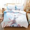 Home Bedding Single Double Bed Full Size Deer Print Pillowcase and Quilt Cover Bedding Home Decoration Bedding Large Bed Quilt Cover Full Size
