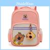 Childrens Backpack With Capybara Print Design And High Capacity For School Daily