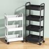 3-Tier Mobile Storage Rack Trolley Organizer Household Kitchen Multifunctional Cart with Wheels Home Accessories Multi Storey Bookshelf