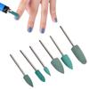 6pcs Nail Drill Bit Nail Art Drill Manicure Grinding Head Nail Polishing Bits Accessory
