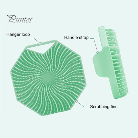 Shower Brush Polygon Soft Skin Exfoliating Scalp Massage Portable Ergonomic Handle Anti-septic Body Brush Bath Shower Brush Scrubber