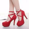 High Heels Women New Round Toe Platform Women's Pumps Buckle Strap Sexy Stiletto High Women Shoes Zapatos De Mujer