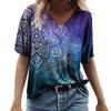 Summer Loose Couples T Shirt XL-7XL Plus Size T Shirt Women V Neck Short Sleeve Tops Casual 3D Floral Print T Shirts