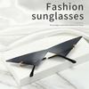 Fashion UV400 Ocean Lens Rimless Oversized Eyewear Women Triangle Sunglasses Sun Glasses Sunglasses