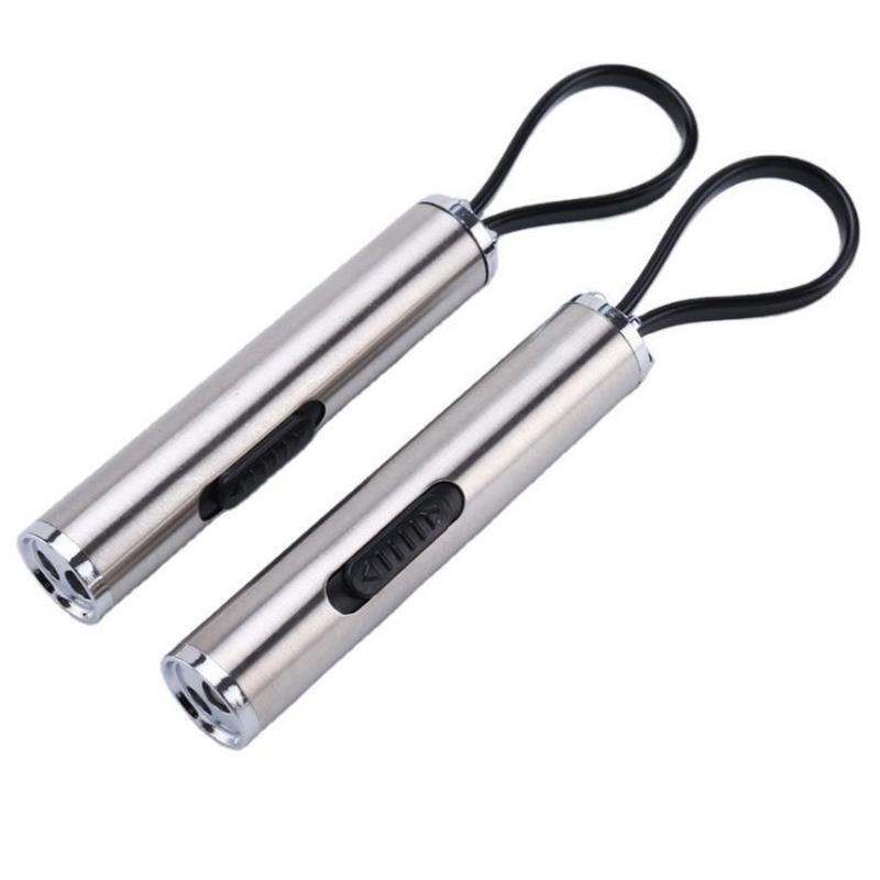 2in1 Mini USB Rechargeable LED Laser UV Torch Pocket Pen LED Flashlight Camping