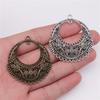 2pcs 42x46mm Charm Earrings Connection For Jewelry Making Antique Silver Color Antique Bronze Earrings Connecter Charms