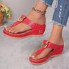 Summer Slippers Women  Big Size Platform Wedges Sandals Slippers Non-Slip Open Toe Flip Flops Ladies Comfortable Beach Shoes