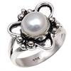 Real Pearl Gemstone Handmade Silver Jewelry  "6.5"