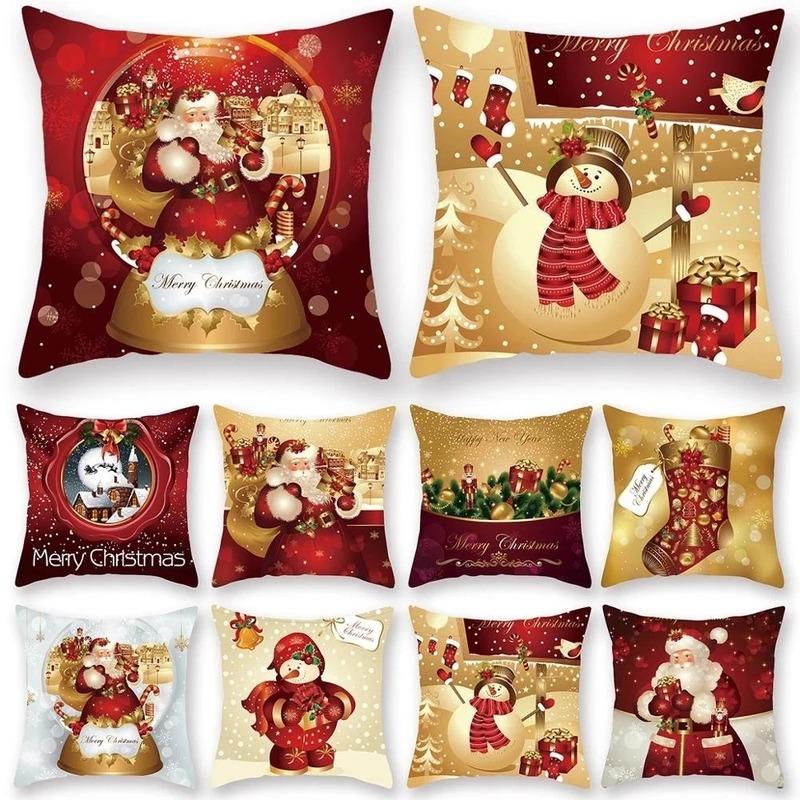 Santa Pillowcase Happy New Year Xmas Gifts Christmas Decor for Home Merry Christmas Ornament Navidad Natal Xmas Gifts