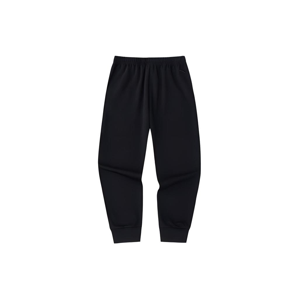 Anta Lifestyle Series Letter Mid-Rise Embroidered Skin-Friendly Campus Running Knitted Sports Pants Unisex Pants Black 152418307-1