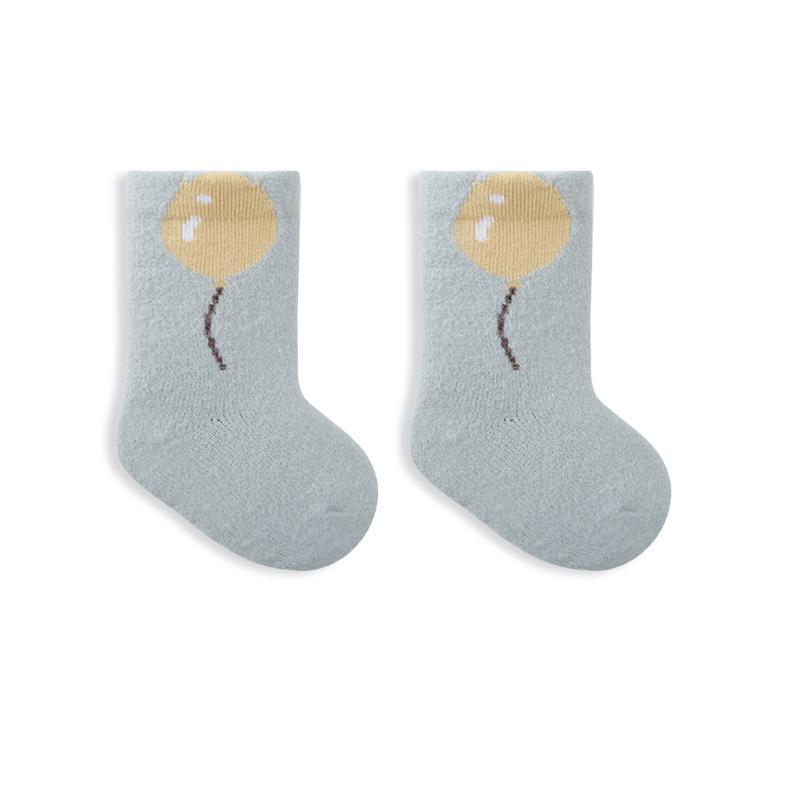 Newborn Mink Velvet Yarn Mid Socks Winter New Toddler Baby Soft Thickened Plush Warm Socks Girl Infant Boy Cartoon Socks 0-5Y