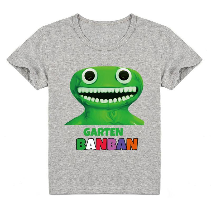 Garten of Banban Casual T-shirts Unisex Summer Children's Sports Clothes Toddler Kids Short Sleeves Cartoon Printed Tees Tops Baby Boys Grils