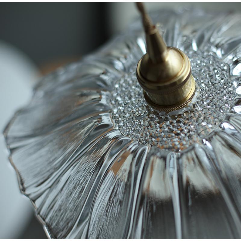 Modern Pendant Lights Flower Glass Hanging Lamps Home Decoration Lighting Living Room Bedroom Bedside Light Fixture Indoor