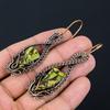 Natural Copper Green Turquoise Handmade Copper Wire Wrap Earring 2.95 Y2T44