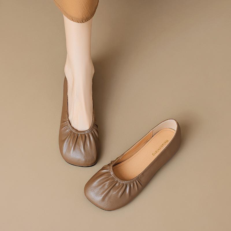 Квадратная головка одиночные туфли женские плоские подошвы одна стопа стремя ретро бабушкины туфли мягкие подошвы неглубокие горловины женские туфли для поездок на работу