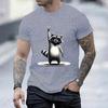 Funny Raccoon Rock Music Men Women T Shirt Funny 3d Print Summer Tops O-neck Short-Sleeve Top Tees