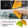 1Pc Trapezoidal Squeegee Car Vinyl Film Wrapping Tool Scraper Window Tinting Wallpaper Installing Medium Soft Green and Hard Yellow