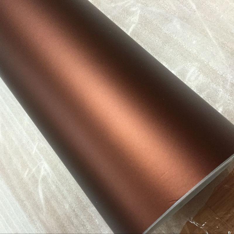 Premium Matte Metallic Chrome Vinyl Car Wrap Film With Air Bubble Purple Satin Metallic Sticker Foil For Car Wrapping Covering