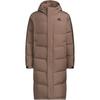 Long Down Warm Casual Long Hooded Cotton Coat Unisex Coats Deep-Earth-Brown JM9150