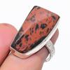Natural Mahogany Obsidian Gemstone 925 Sterling Silver Jewelry Ring Size 7 d8S96