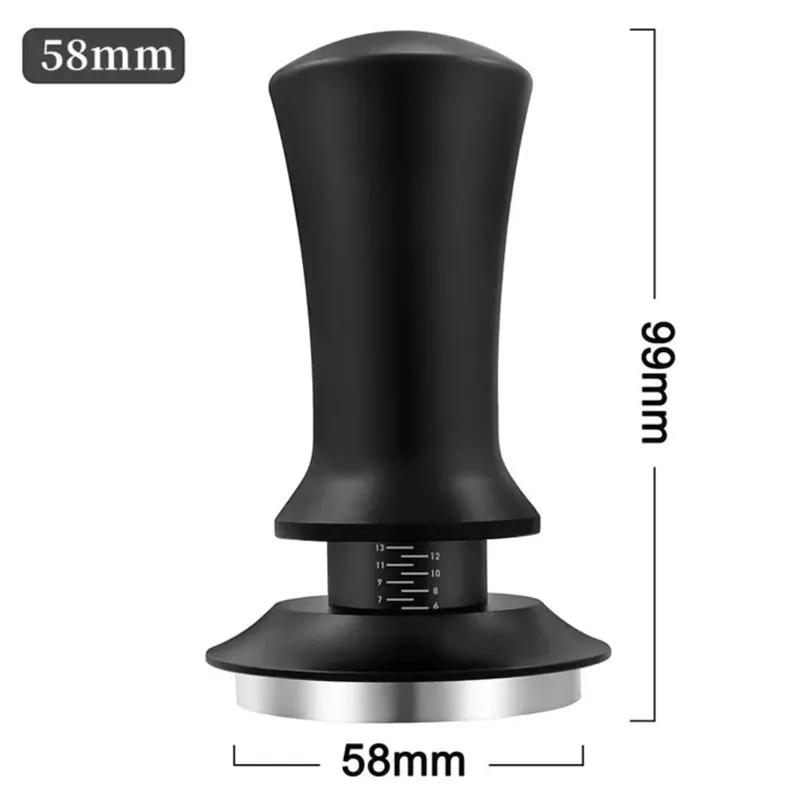 Coffee Tampers 15lb Spring Loaded Coffee Tamper Ripple Base Aluminum Self Leveling Espresso Tamper Coffeeware 51mm 53mm 58mm