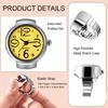 JEWELRYWE Watch Ring Stainless Steel Link Popular Waterproof Analog Quartz Business Casual Fashion Accessory Birthday Christmas Present