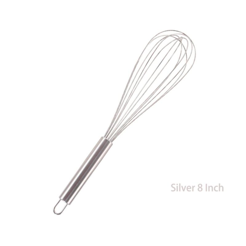 1PC Manual Egg Beater High Quality Stainless Steel Silicone Balloon Whisk Cream Mixer Milk Shake Mixing Stiring Tools 8/10/12 Inch