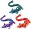 3D Printed Crystal Dragon 12In 3Pcs-Perfect Basket Essentials Stuffers, 3D Printed Flexible Articulated Dragon,Fidget Toys for Autism-Purple+Green+Red