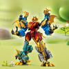 842pcs Mech Dinosaur 4 In 1 Dragon Battle Armored Pterosaur Triceratops Tyrannosaurus Rex Stegosaurus Boy Building Block Toy