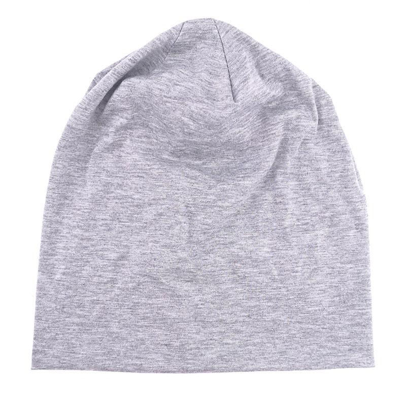 Casual Spring Women Black Slouch Beanies Hats Solid Color Thin Cotton Oversize Bonnets Caps For Ladies Men Hats