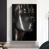 Black Gold African Woman Canvas Painting Makeup Art Girl Posters and Prints Art Wall Picture for Living Room Decor