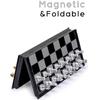 Magnetic Folding Chess Set Gold Silver Portable Travel Board Game Beginner Friendly Educational Fun For Children Adults