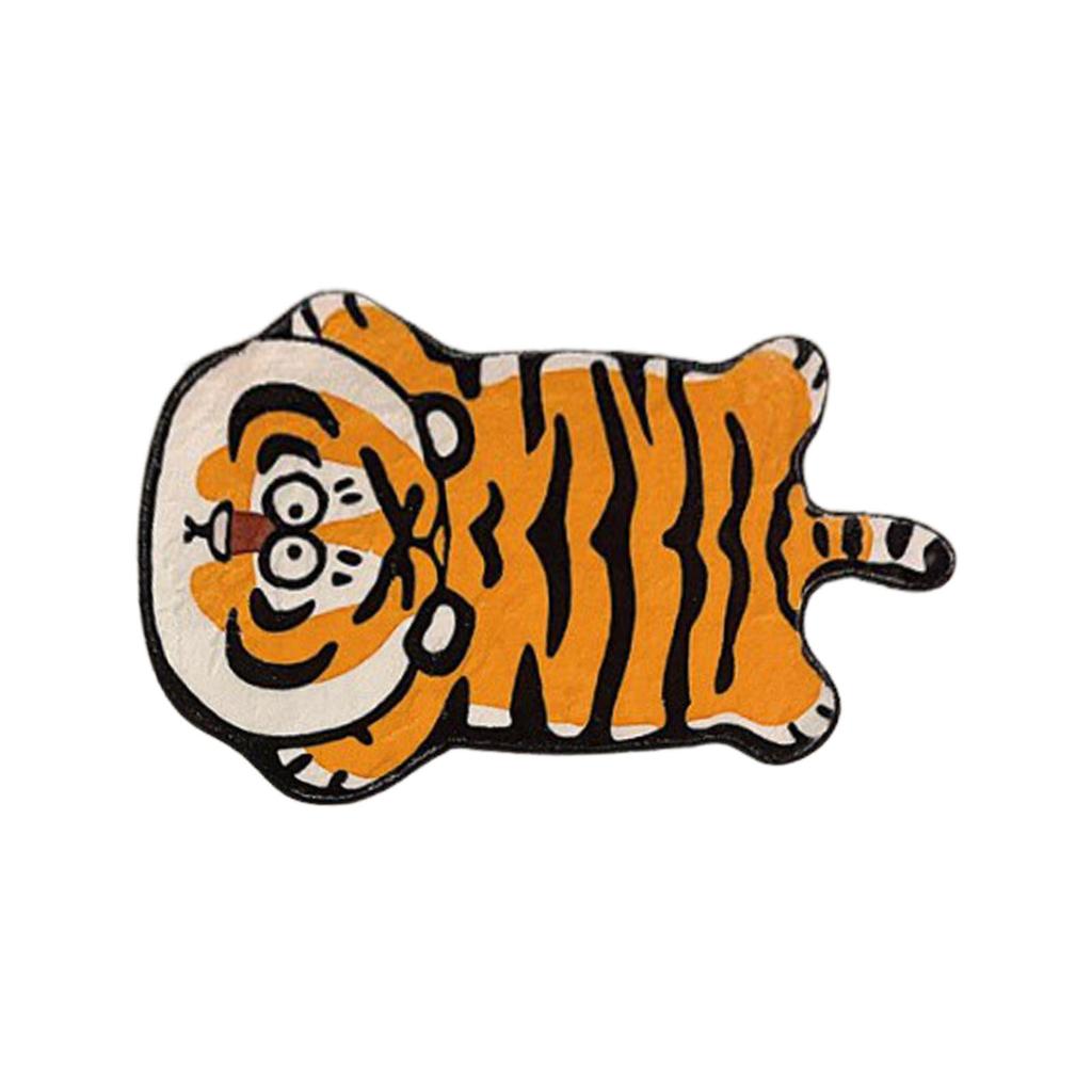 Cartoon Tiger Rug Non-Slip Bedside Carpet Absorbent Bathroom Mat Animals Print Rugs For Kids Room Decor Cute Furry Carpets
