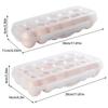 1Pc 12/18 Grid Egg Storage Box With Lid Kitchen Refrigerator Egg Box Egg Drop Rack Household Fridge Egg Organizer Egg Tray