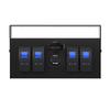 4 Gang Rocker Switch Box 12V/24V ON Off Switch QC3.0+PD 18W USB Charger for Boat Car RV Truck