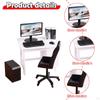 1/12 Computer Desk and Chair Miniature Gaming Table with Keyboard Model for Decoration