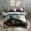 Tractor Pattern Grinding Three-Piece Quilt Cover Digital Printing Kit Quilt Cover Pillowcase Bedding