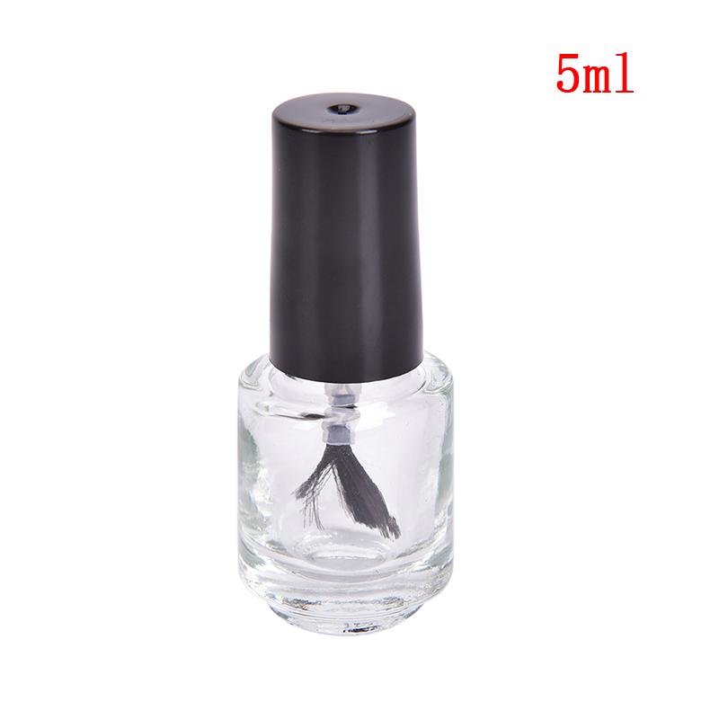 1Pcs 5/10/15Ml Empty Glass Nail Polish Bottle With Brush Nail Oil Glass Bottle