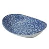 Hasami Ware Oval Curry Bowl Dark Octopus Arabesque Pattern 58617