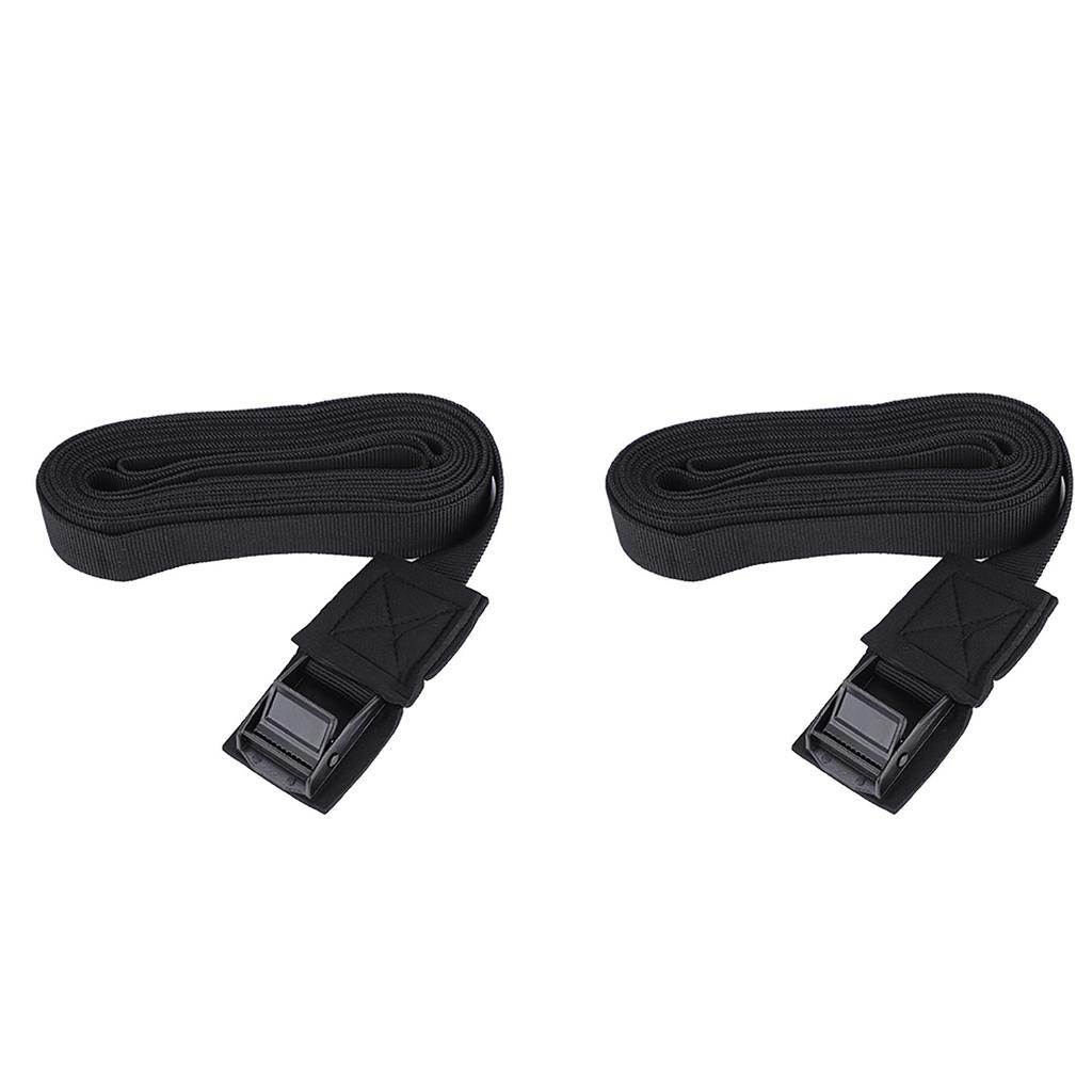 2pcs Set Outdoor Lashing Tie Surfboard Kayak Roof Rack Cam Buckle Lock Tie Down Strap Top Rack
