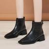 Women's Ankle Boots Black Elegant With Medium Heels Booties Work Female Short Shoes Boot On Promotion Winter 2024 Trend New In