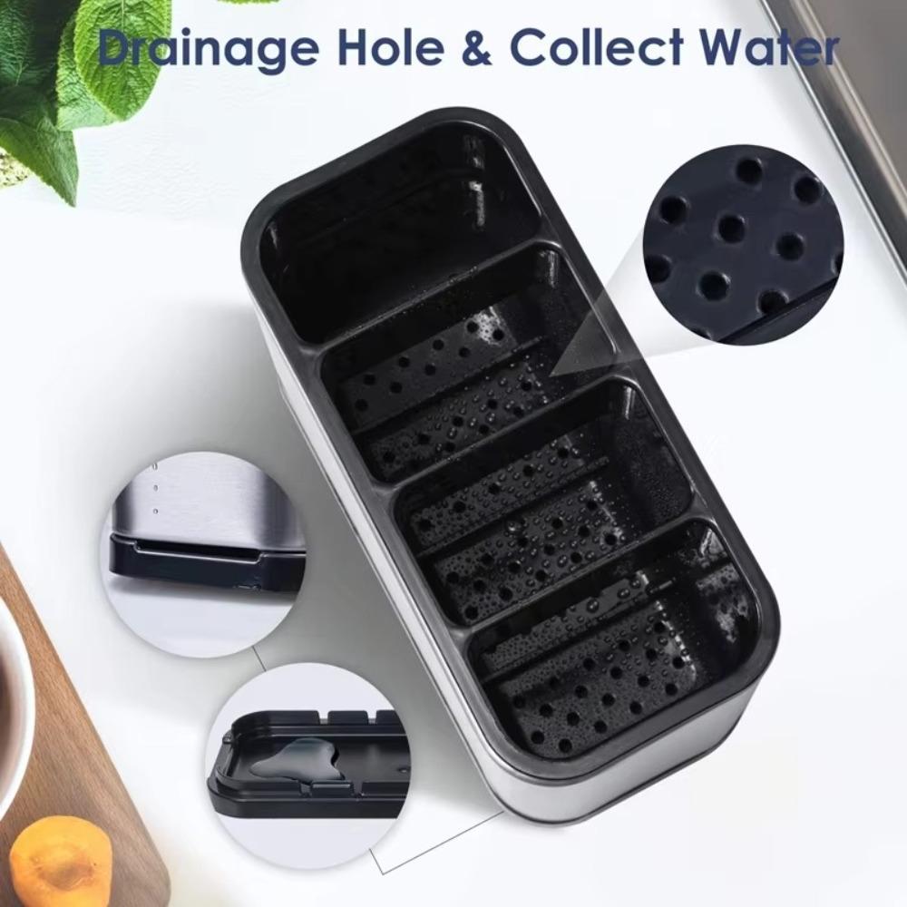 Multifunctional Kitchen Utensil Holder Stainless Steel Spoon Fork Chopstick Holder