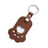 Pet Memorial Keychain Pendant with Hair Engraving Feature Dog Cat Claw Design Faux Leather Pet Hair Memorial Keychain